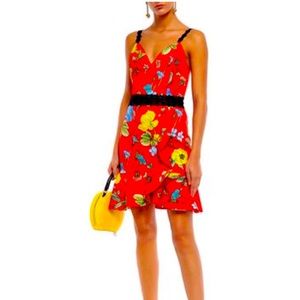Alice & Olivia Kirby Seine Garden Ruffled Floral Mini Dress